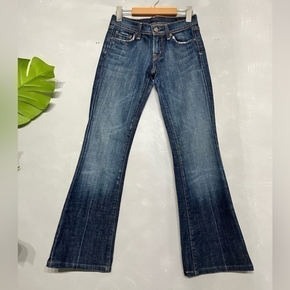 3/$30 _ CITIZENS OF HUMANITY | Y2K Ingrid 002 Dark Wash Low Waist Flare Jeans 25 - Picture 3 of 11